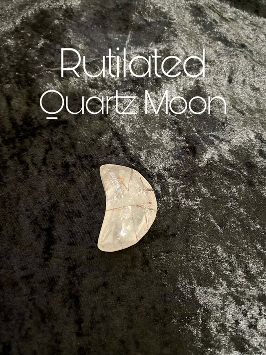 Rutilated Quartz Moon